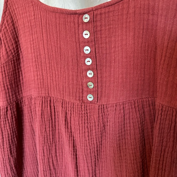 Urban Outfitters Mini Frock Dress in Red Clay - Picture 5 of 7